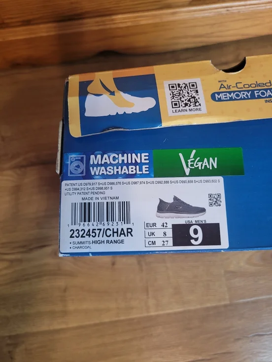 Skechers Mens Size 9 Slip Ins Summits High Range Gray Shoes Washable Slip On - Picture 10 of 10